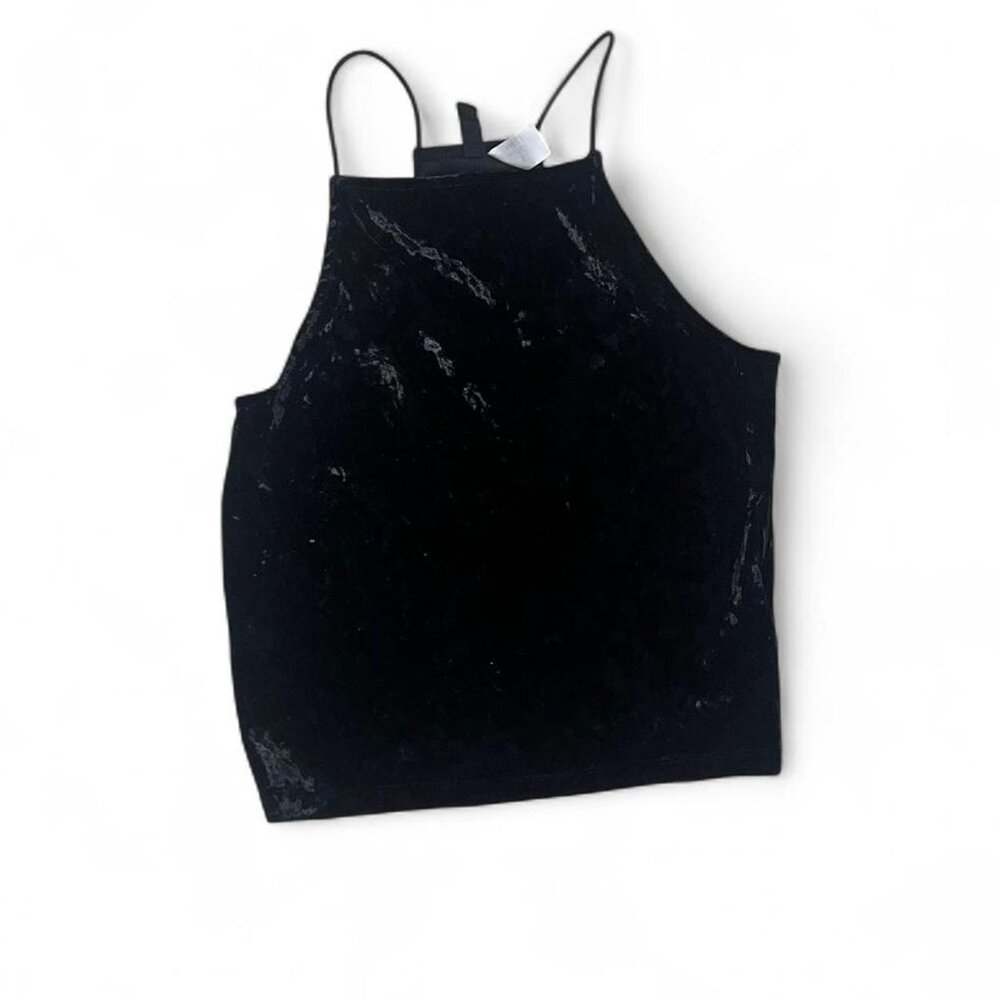 Black Velvet Women's Teen Cropped Tank Top
